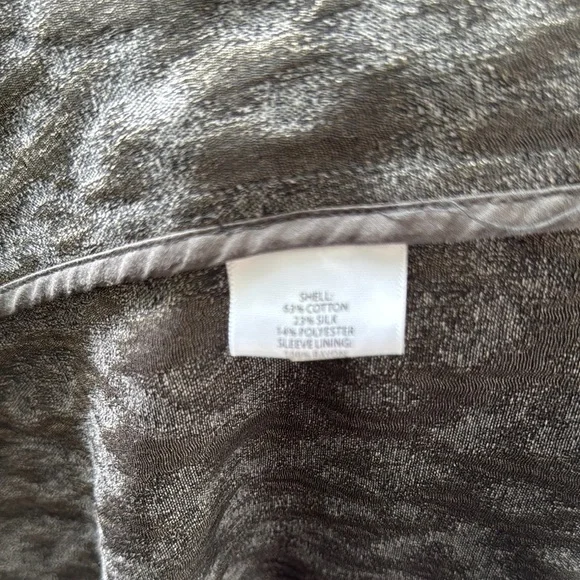 Eileen Fisher Black and Gray Coat Classic Design Size L - Picture 8 of 8